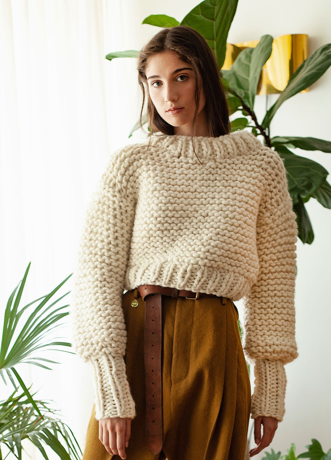 Chunky Knit Sweater Alpaca Flamenco