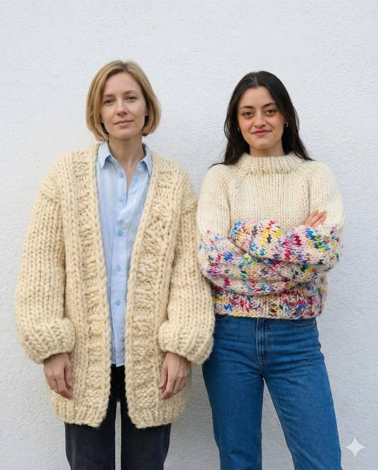 2 Kits Bundle | Simone Cardigan + Rainbow Sweater