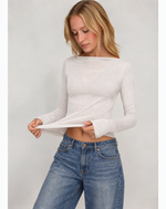 Super soft Boat Neck Shirt with Cashmere - Purple(Coming Soon)