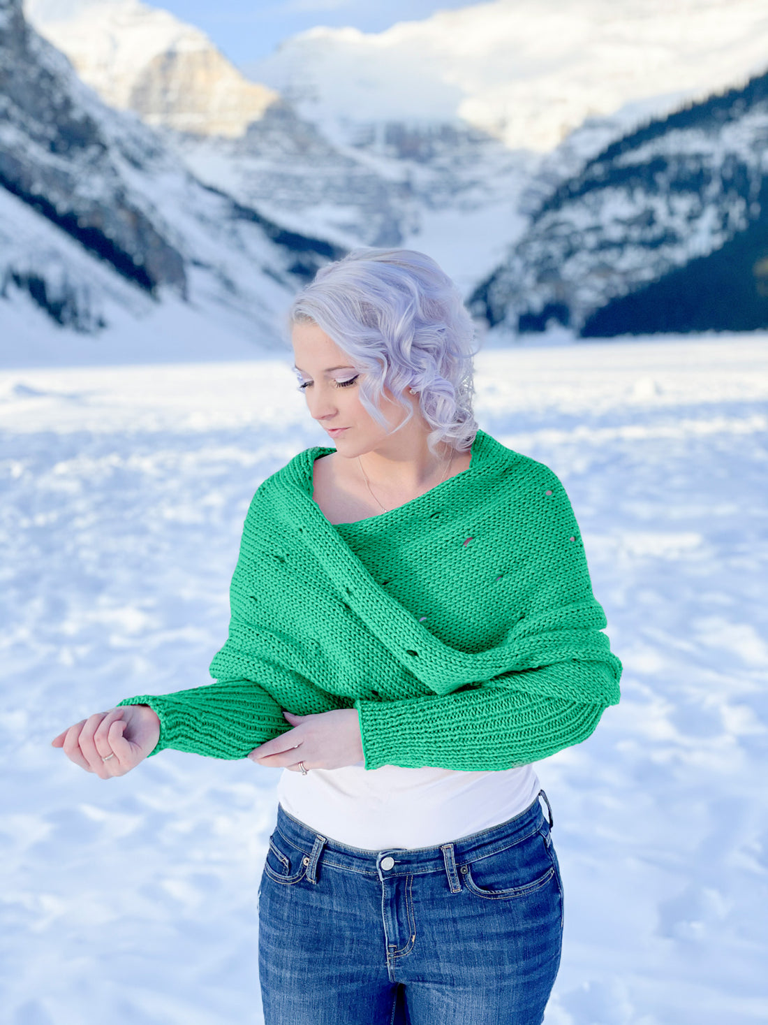 Easy Eyelet Sweater Scarf x @knitatude Kit