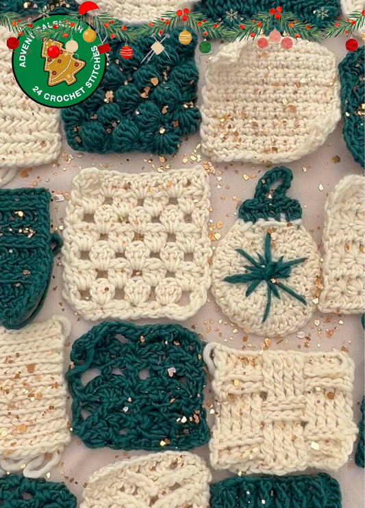 Stitch Sampler Advent Calendar Crochet Kit: Learn The Basics