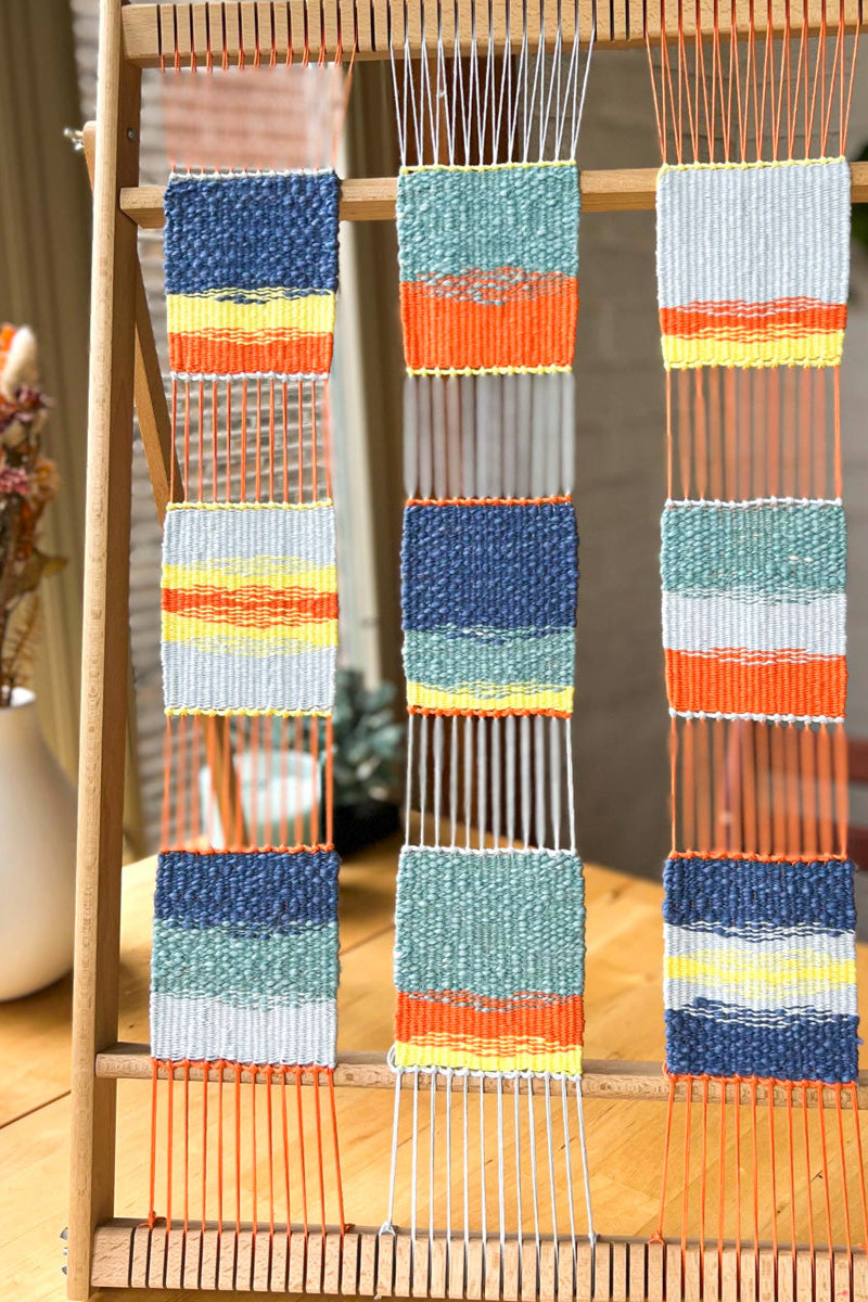 Coasters Textils Coasters Weaving Kit - Supplies and Small loom with Pattern x Painted ...