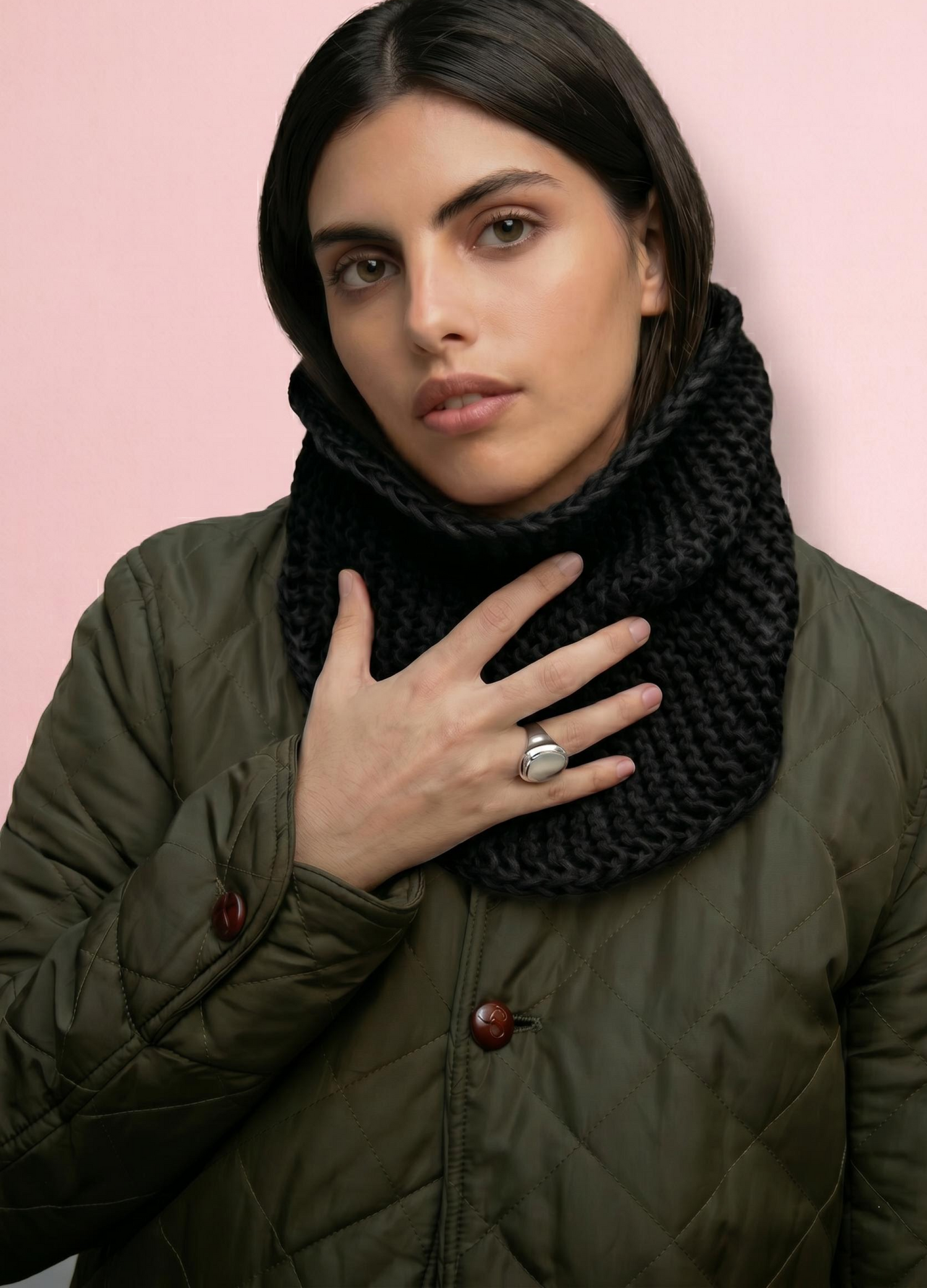 GOOD GRIEF! 　RIBBED KNIT SNOOD Skagen Snood Kit - Premium Version – We Are Knitters