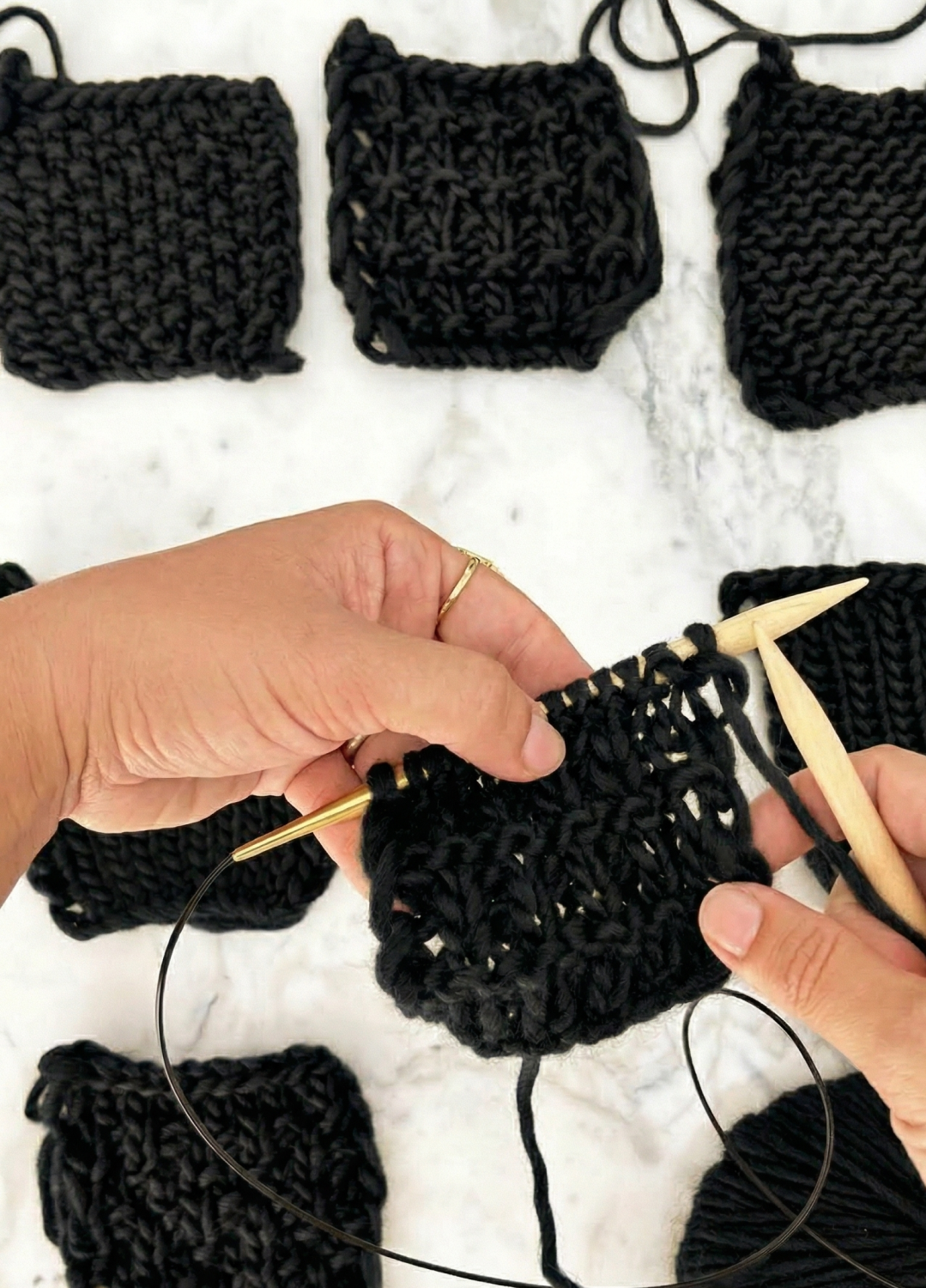 Stitch Sampler Kit: Learn The Basics Knitting Kit - Make your first Placemat & Coasters