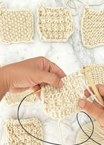 Stitch Sampler Kit: Learn The Basics Knitting Kit - Make your first Placemat & Coasters