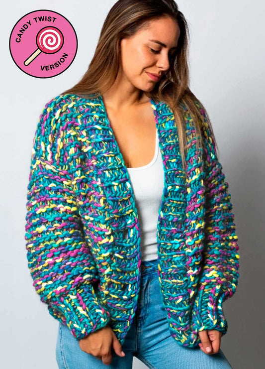 Avocado Cardigan Kit - Candy Twist Version