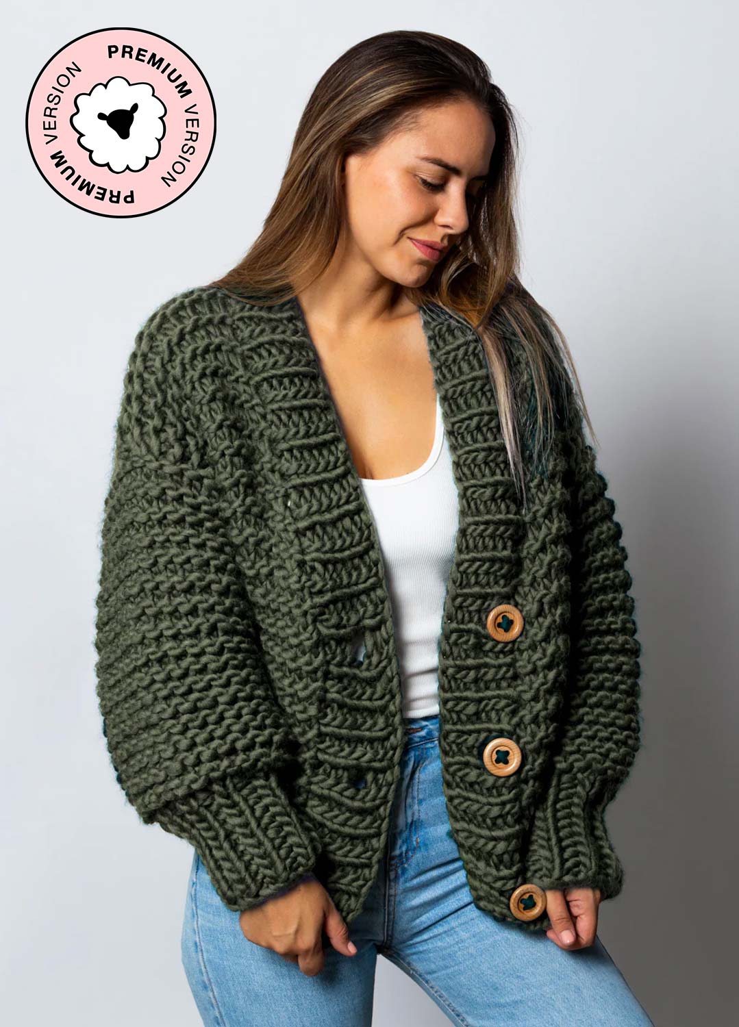 Avocado Cardigan Kit - Premium Version