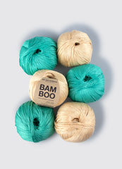 Lot de 5 pelotes de fil 100 % bambou.