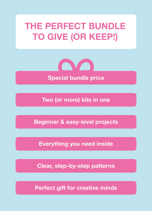 2 Kits Bundle @trustthemojo | The Blueberry Muffin Snood and Headband + Milkshake beanie