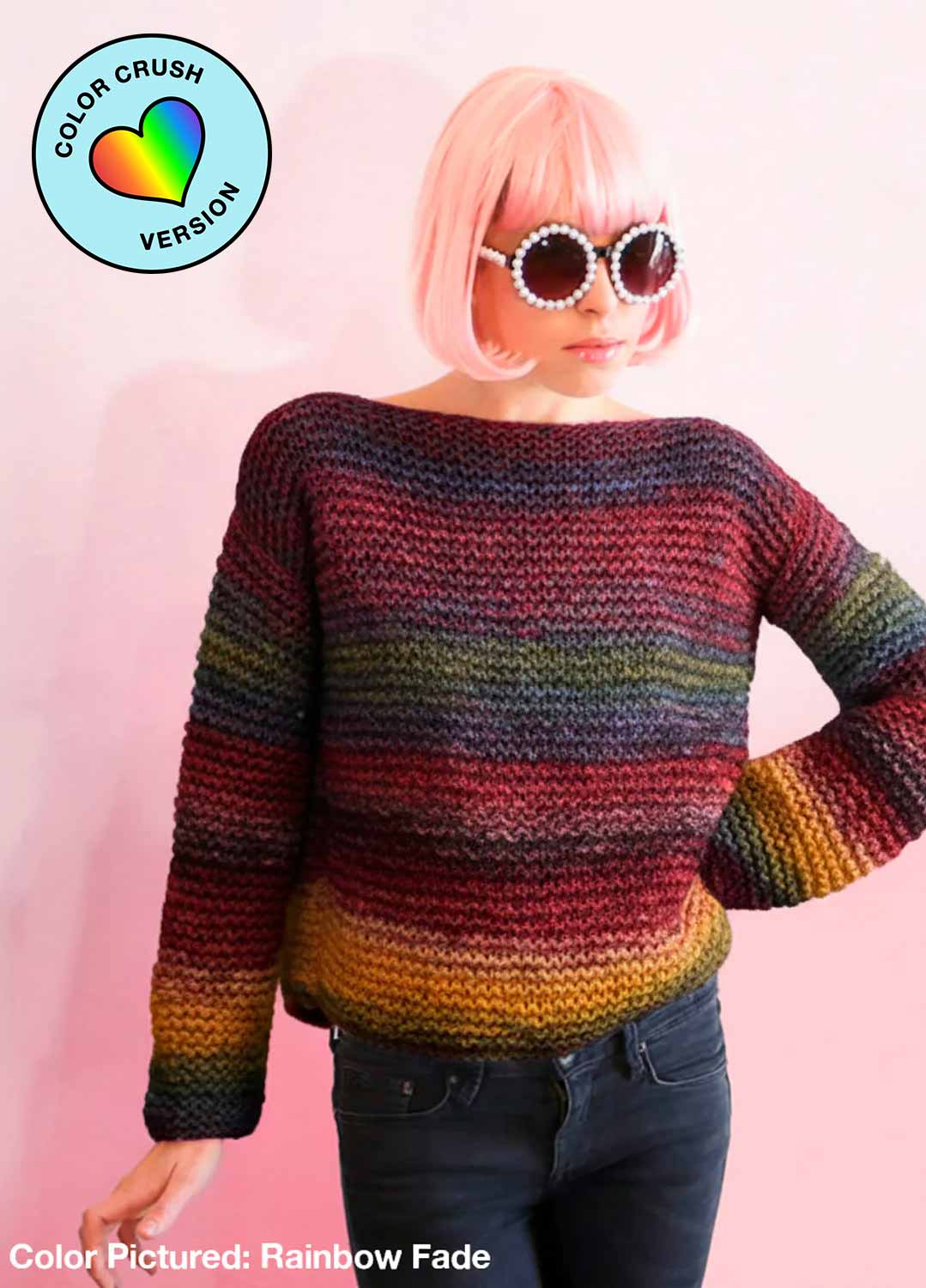 Chewing Gum Sweater x @trustthemojo Kit - Color Crush: Self Striping Version