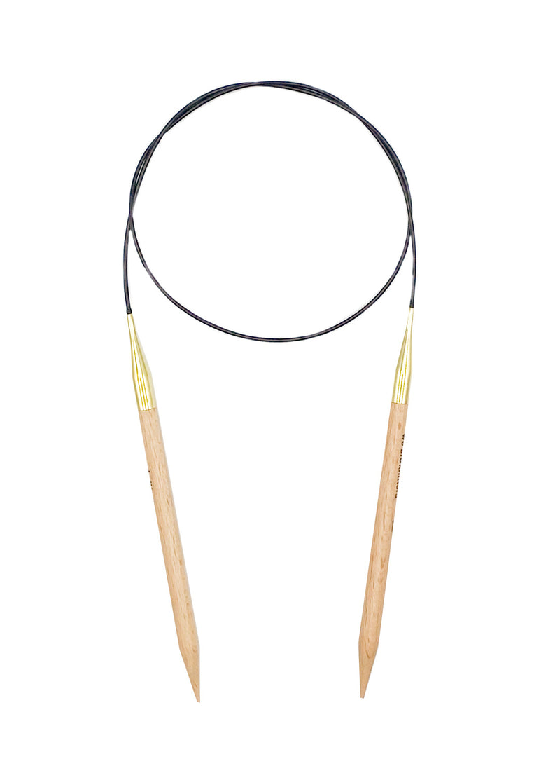 8mm Circular Beechwood Knitting Needles