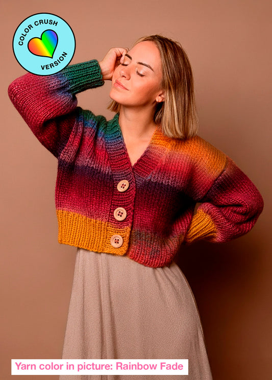 Tupelo Cardigan Kit - Color Crush: Self Striping Version