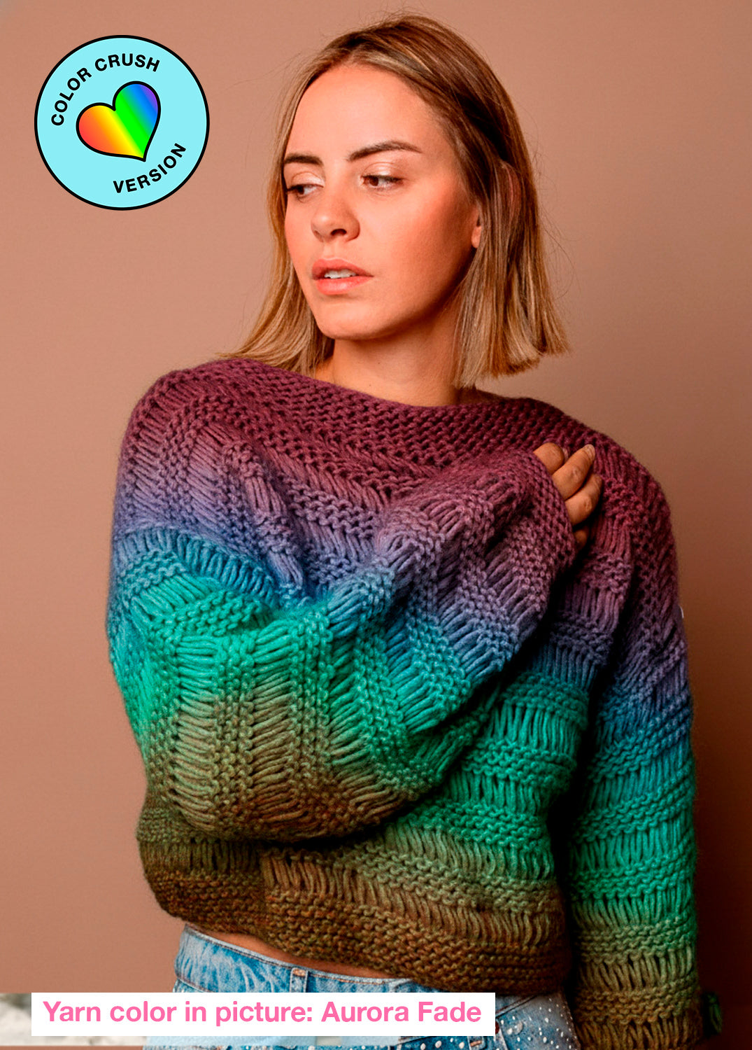 Ginkgo Sweater Kit - Color Crush: Self Striping Version