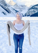 Easy Eyelet Sweater Scarf x @knitatude Kit - Petite Wool Version