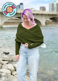 Easy Eyelet Sweater Scarf x @knitatude Kit - Yummy Version
