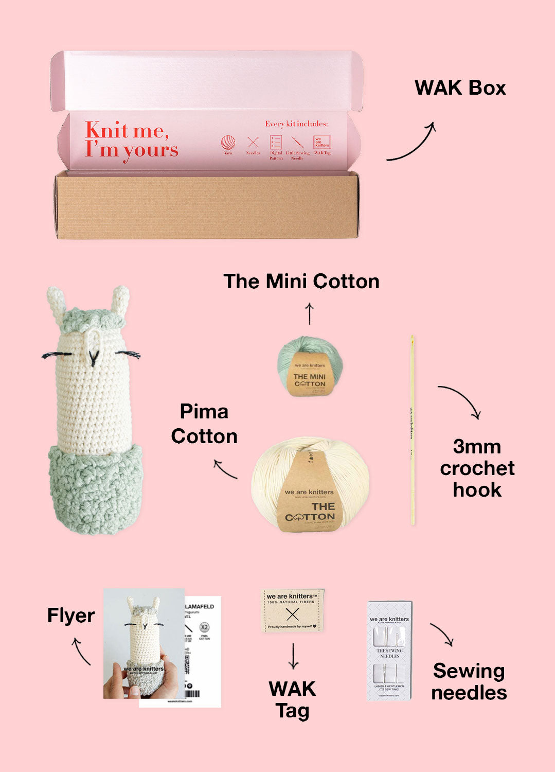 Llama Karl Llamafeld x @lalylaland Amigurumi Kit