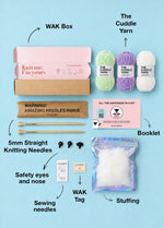 The Knitty Bunny - Easy Mini Knitted Bunny Kit - Cuddle Yarn