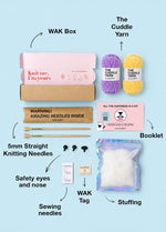 The Knitty Bear - Easy Mini Knitted Bear Kit - Cuddle Yarn
