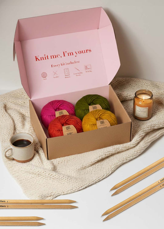 Friendsgiving Knitting Party Kit - Knit Matching Snoods