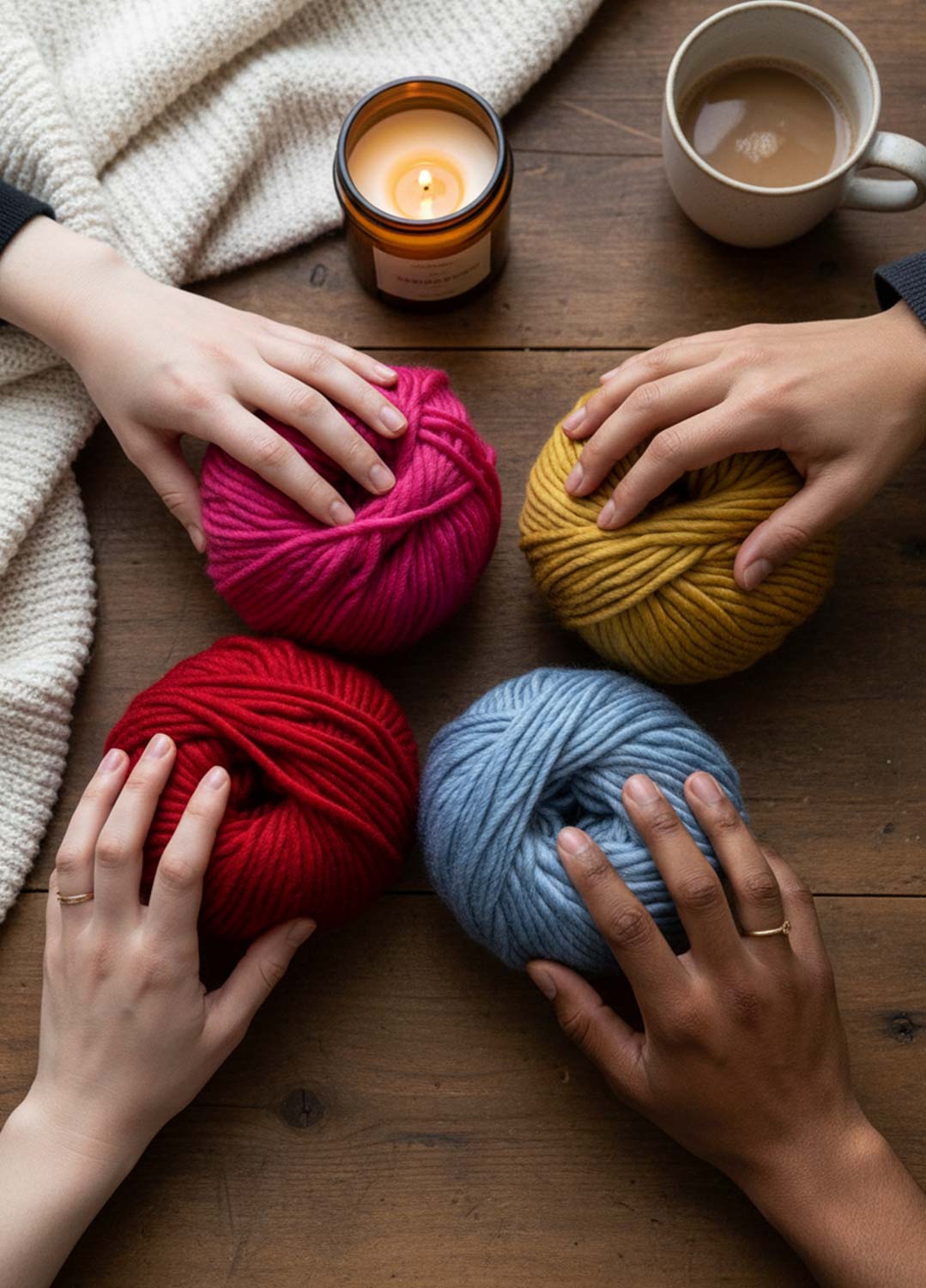 Friendsgiving Knitting Party Kit - Knit Matching Scarves