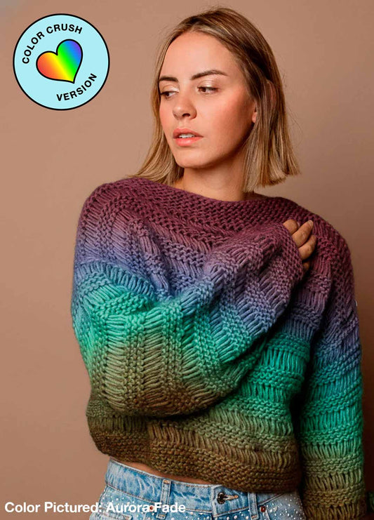 Ginkgo Sweater Kit - Color Crush: Self Striping Version