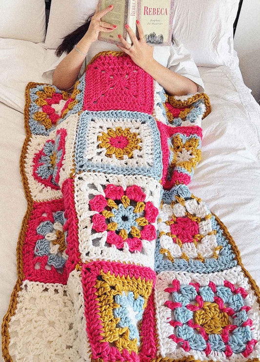 Crochet Granny Square Stitch Sampler Blanket Kit - Coming Soon