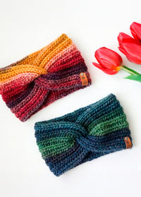 The Springbreeze Headband Kit by @woolandknits - Color Crush: Self Striping Version