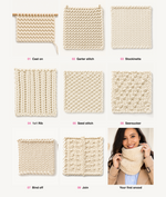 Snood - Beginner Sampler Kit - Learn The Basics Knitting Kit