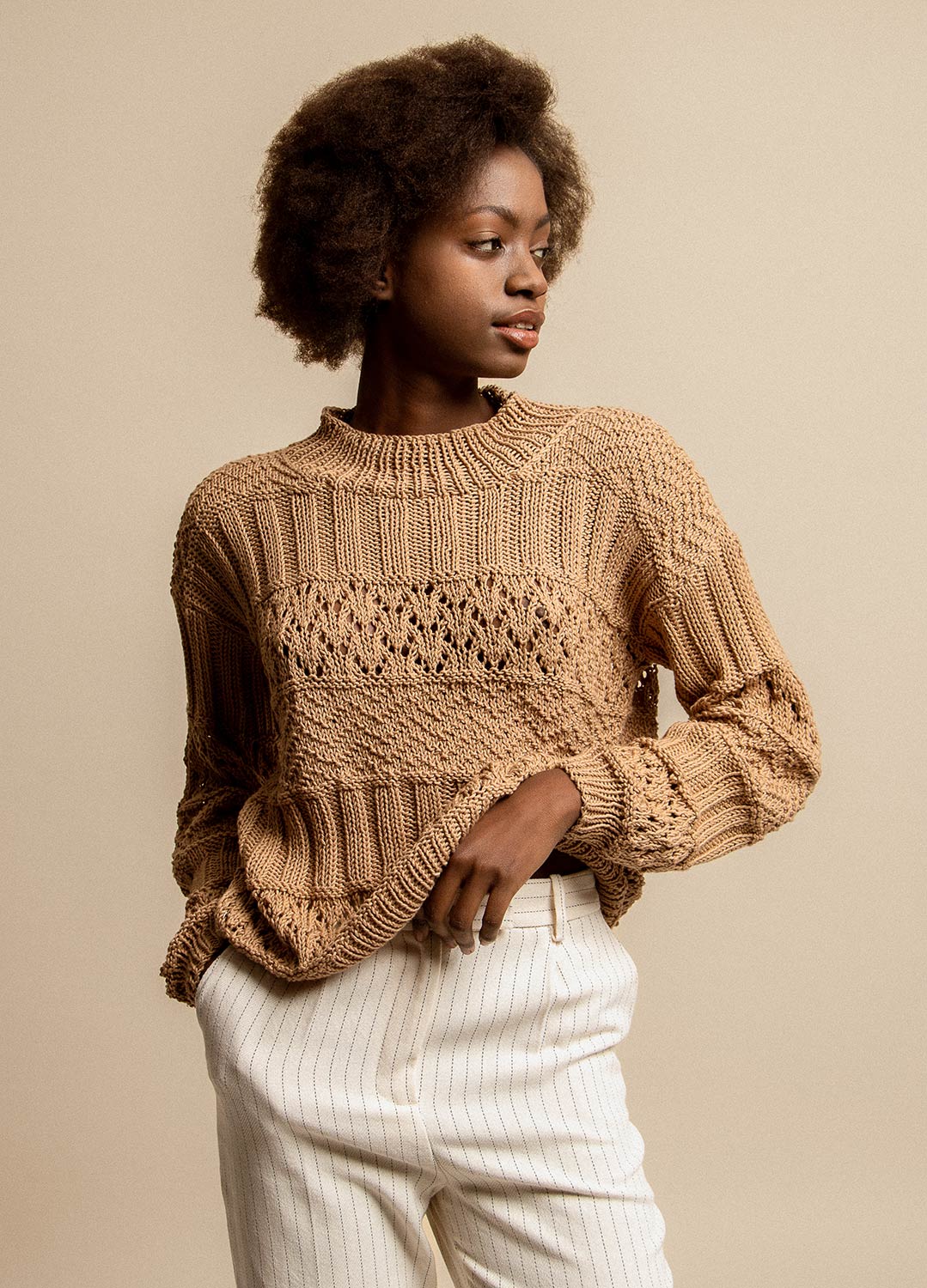 Beige sweaters best sale