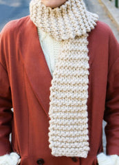 Dinka Scarf Beginner Knitting Kit in Natural