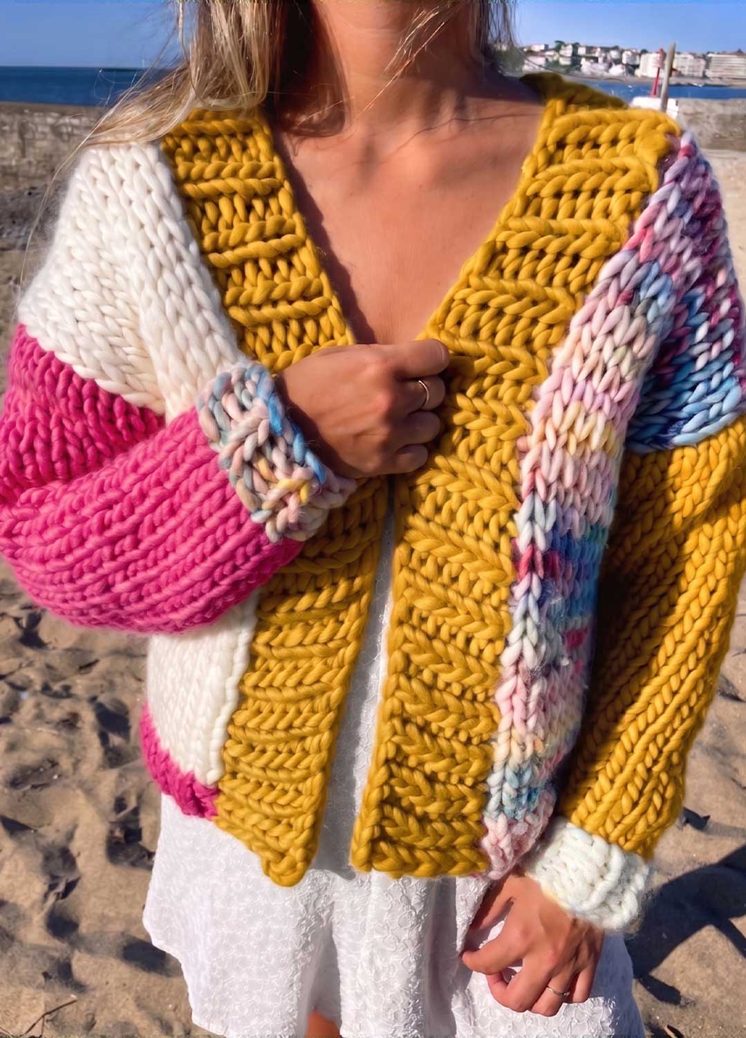 Oil Cardigan Kit - Yummy Yarn Version
