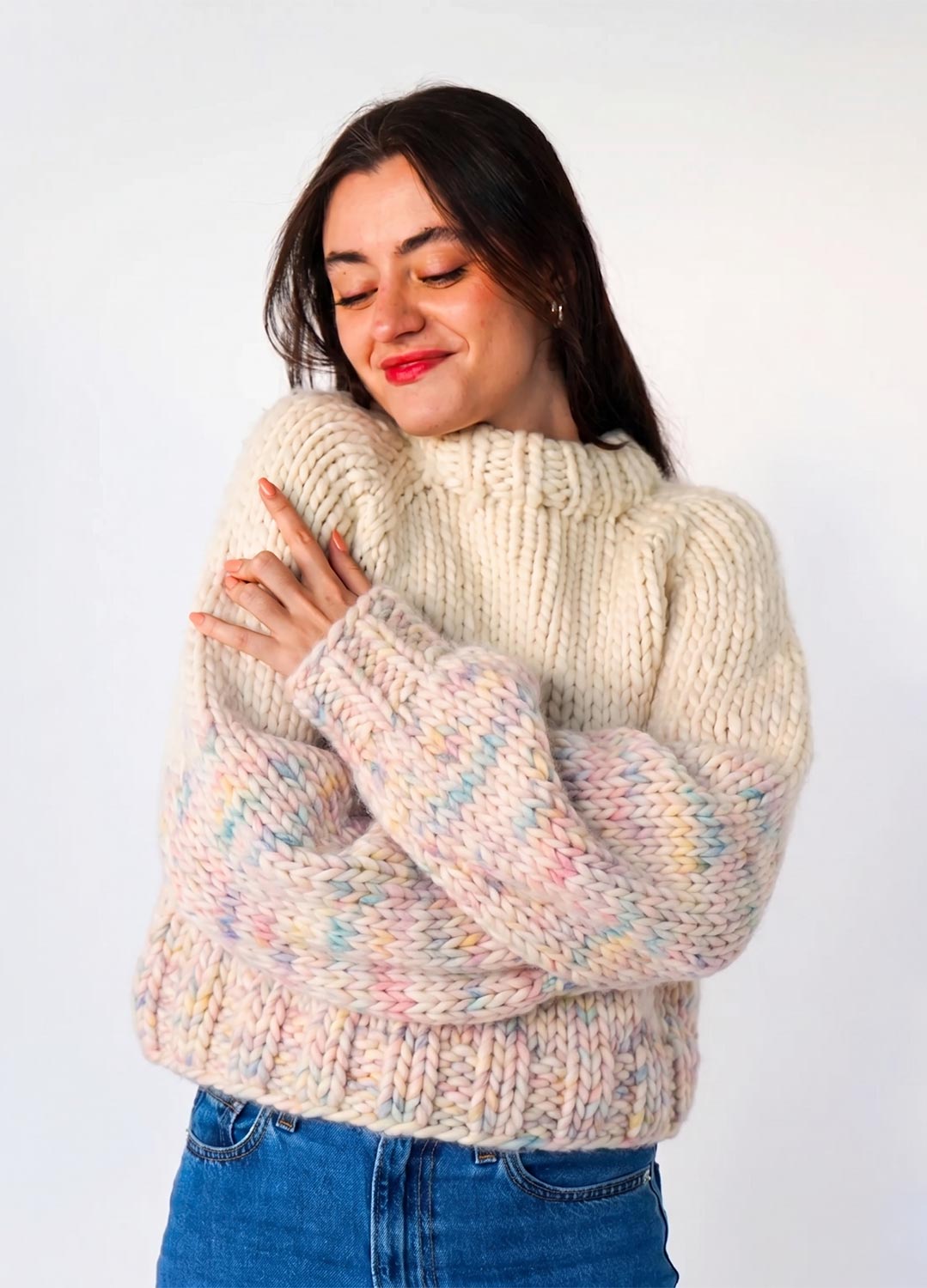 The Rainbow Sweater Kit x @paula.on.knits – We Are Knitters