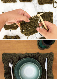 Make your first Placemat - Stitch Sampler Kit: Learn The Basics Knitting Kit - Yummy Version