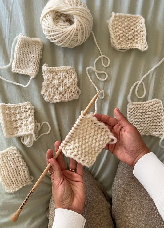 Stitch Sampler Kit: Learn The Basics Knitting Kit - Make your first Snood