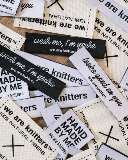 5 pack of We Are Kniters textile labels