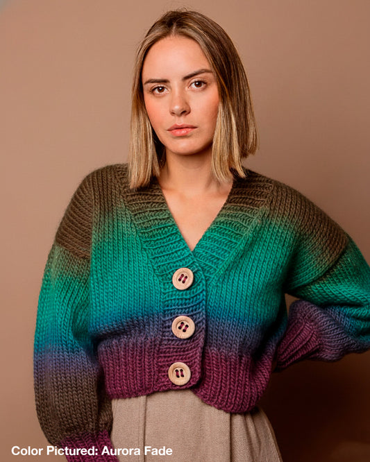 Tupelo Cardigan Kit - Color Crush: Self Striping Version