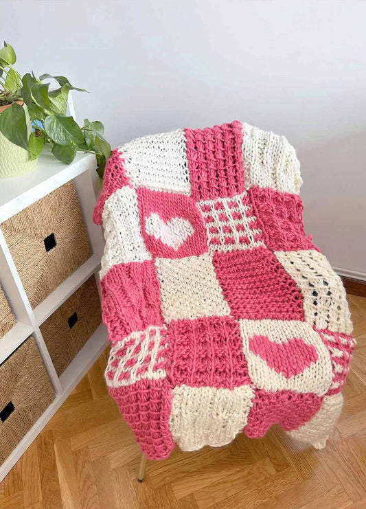 Valentine's Stitch Sampler Blanket Kit - Yummy Version