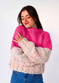 The Rainbow Sweater Kit x @paula.on.knits - Yummy Yarn Version