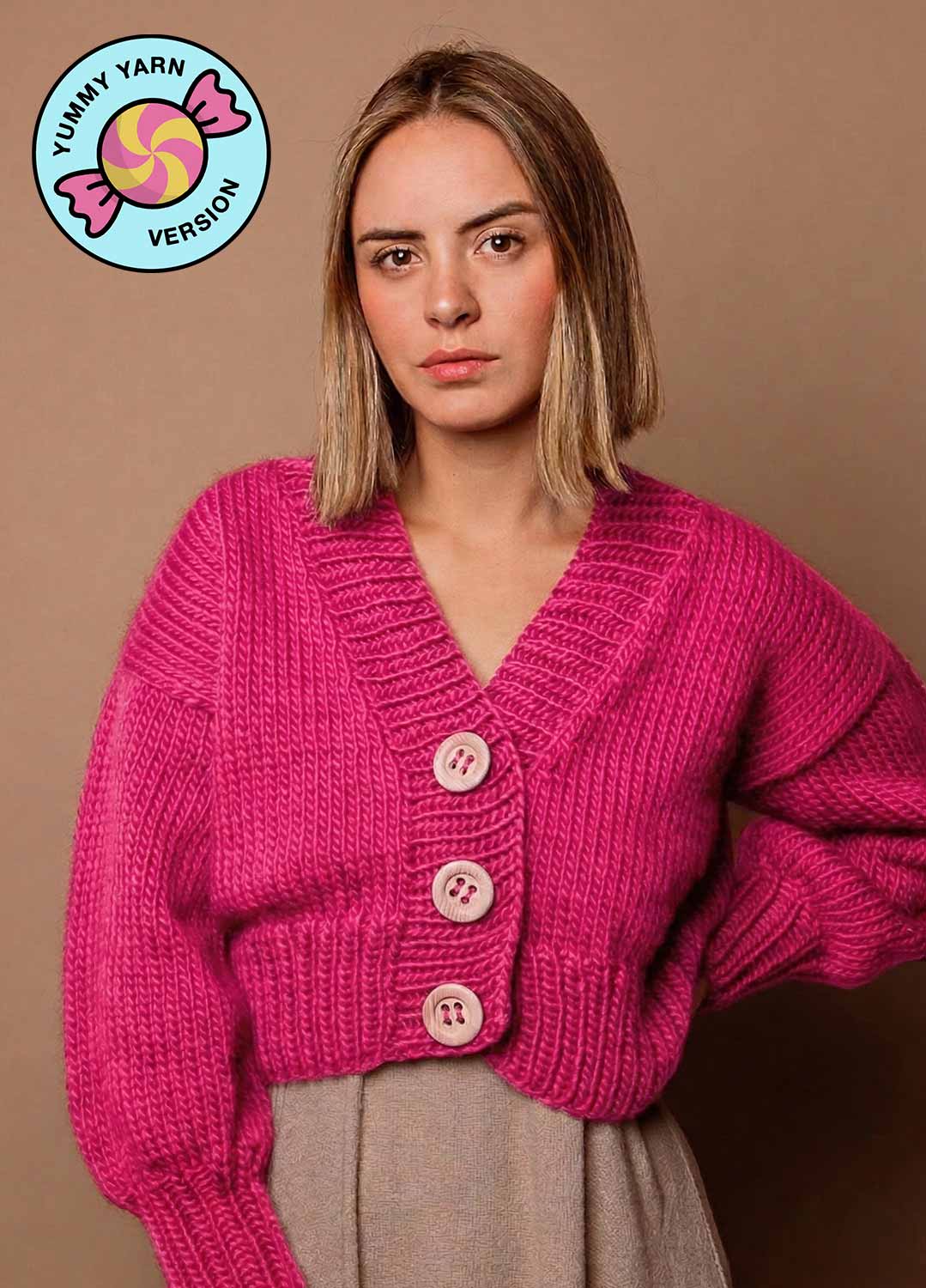 Tupelo Cardigan Kit - Yummy Yarn Fine Version – We Are Knitters