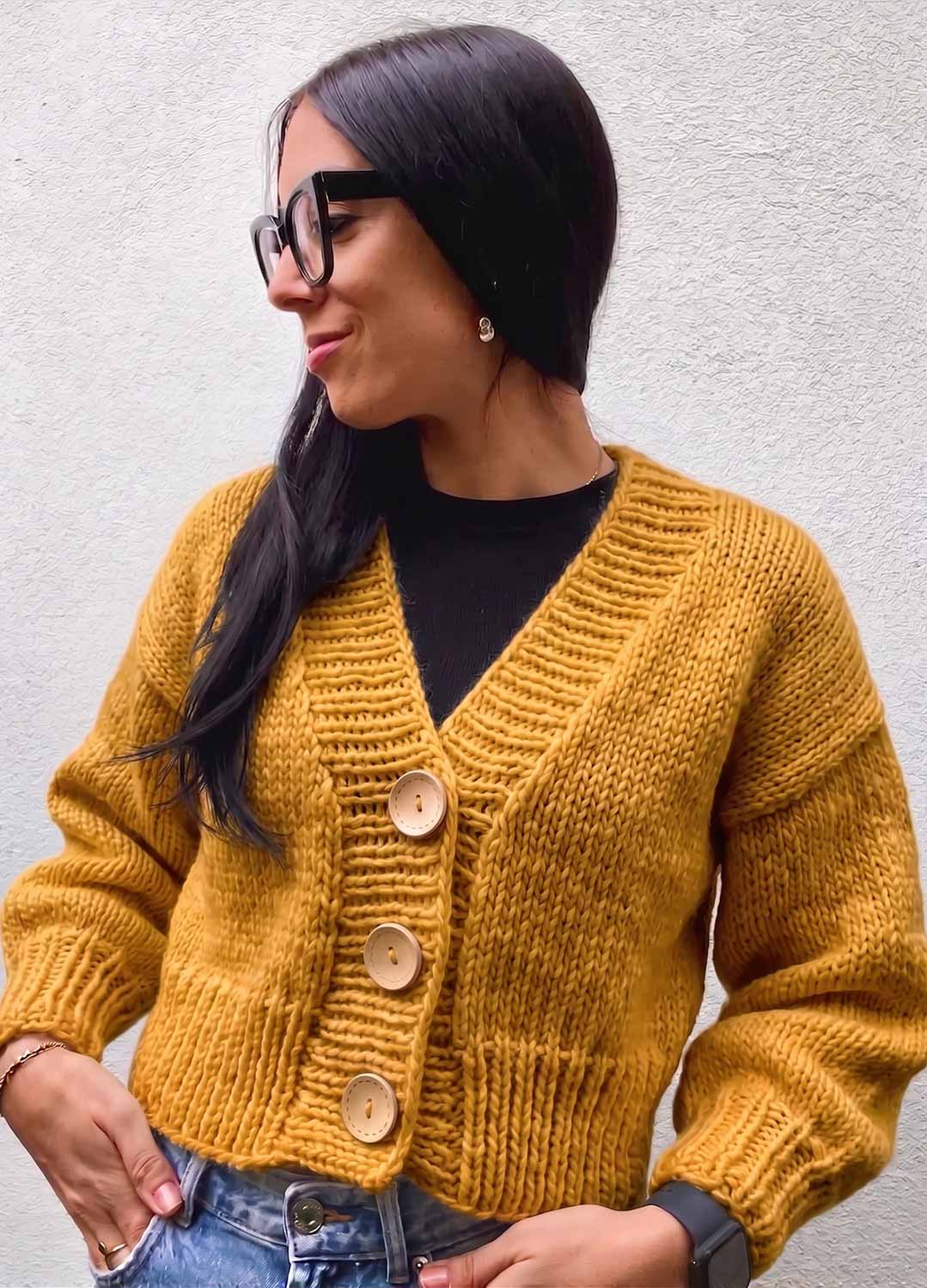 Tupelo Cardigan Kit - Yummy Yarn Fine Version