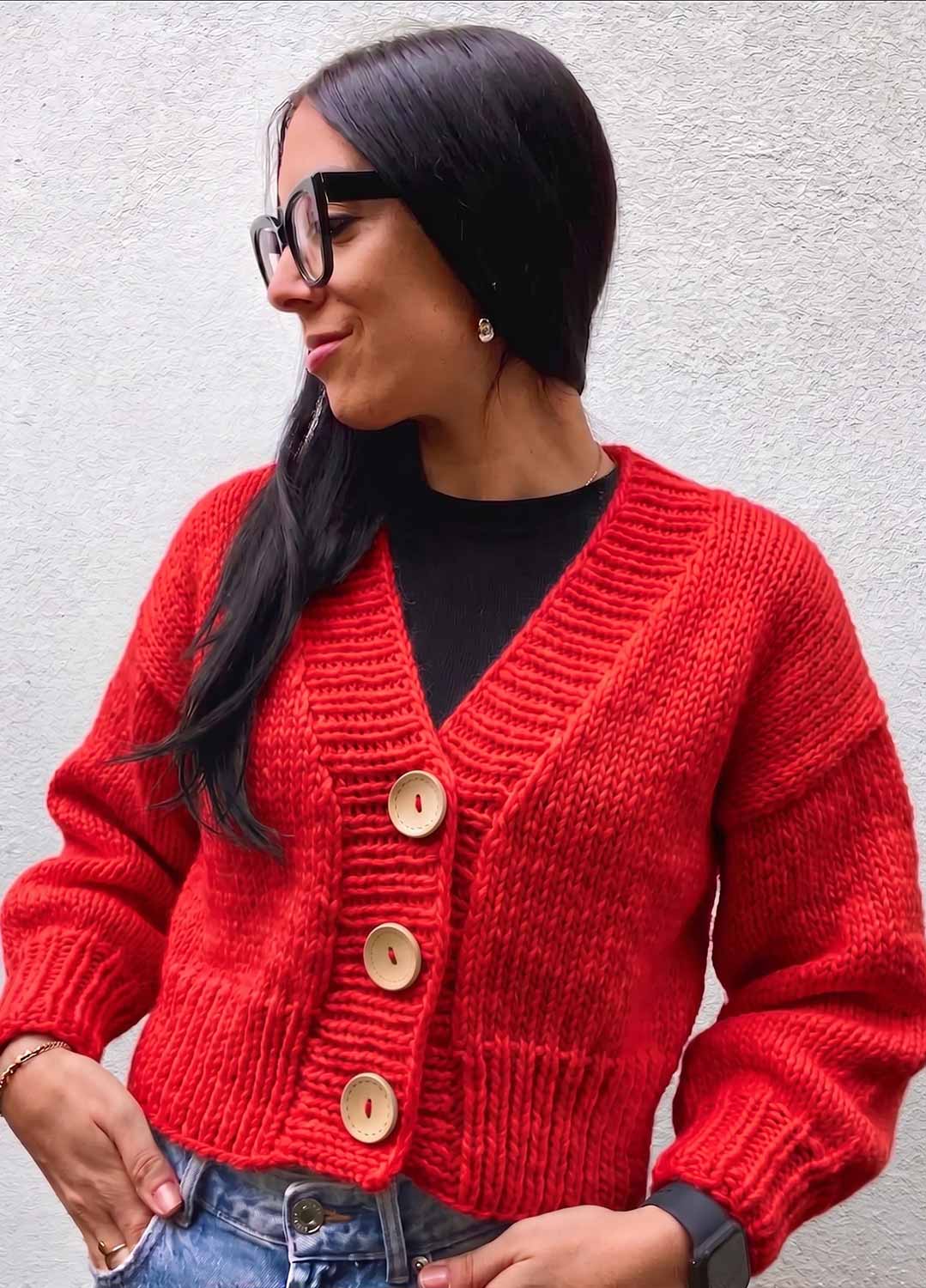 Tupelo Cardigan Kit - Yummy Yarn Fine Version